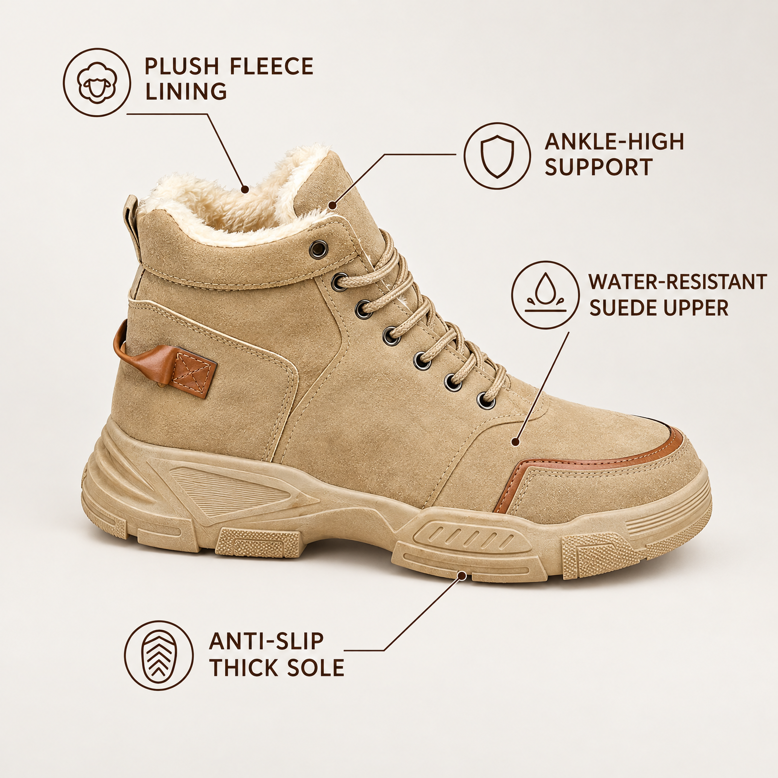 Men'S Fashion Trendy Classic Versatile Outdoor Snow Boots