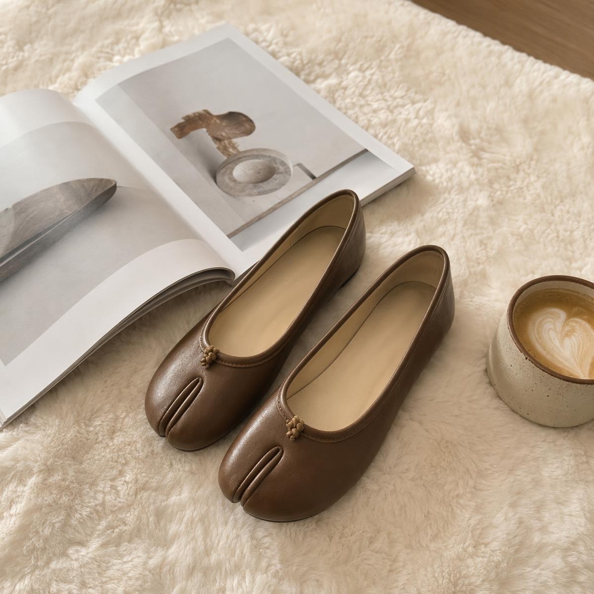 🔥Last Day 50% OFF Women's Split-Toe Loafer Flats, Rounded Toe, Vintage-Inspired Slip-On Casual Loafers Shoes