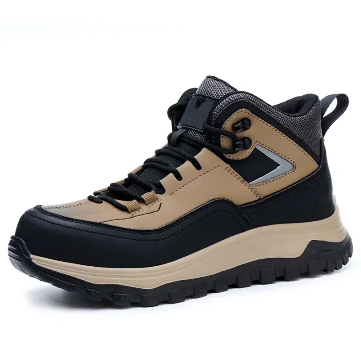 (⏰Limited Time Sale 70% OFF) Men's Orthopedic Protective Hiking/Work Boots - Waterproof, Slip-resistant, Impact-resistant, Puncture-resistant - Wide toe box, Arch Support, Ankle Support