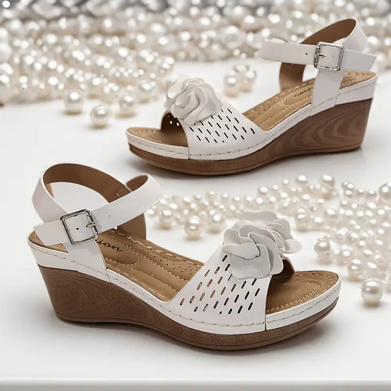 Women'S Summer Weddings & Parties Buckle Closure, Soft Synthetic Upper Comfortable High Heel Waterproof Sandals