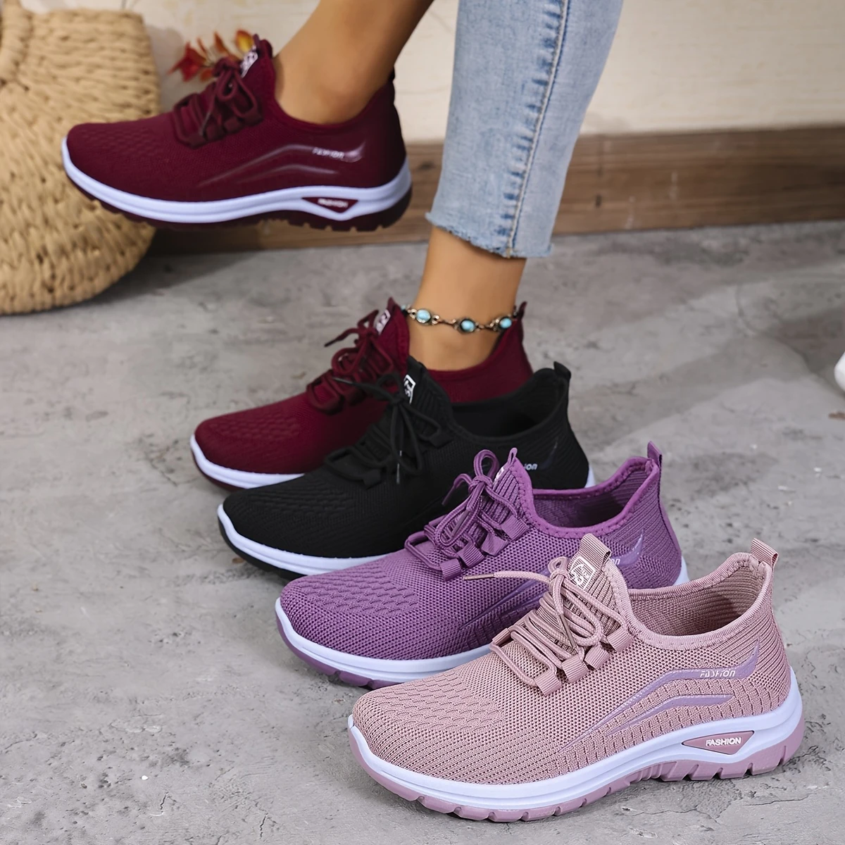 Women'S orthopedic Casual Athletic Sneakers , Casual Athletic Shoes | Laceup Sneakers | Non-Slip Soles, Cute Shoe