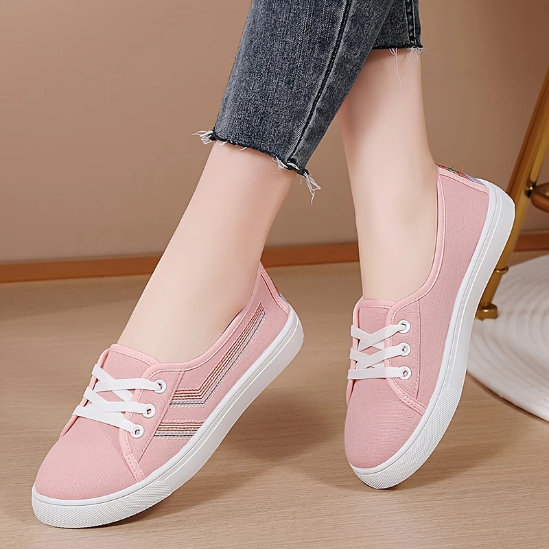 Women'S Flat Fabric orthopedic Shoes, Stylish And Simple Casual Sneakers, Versatile White ShoesEasy to Slip On. 