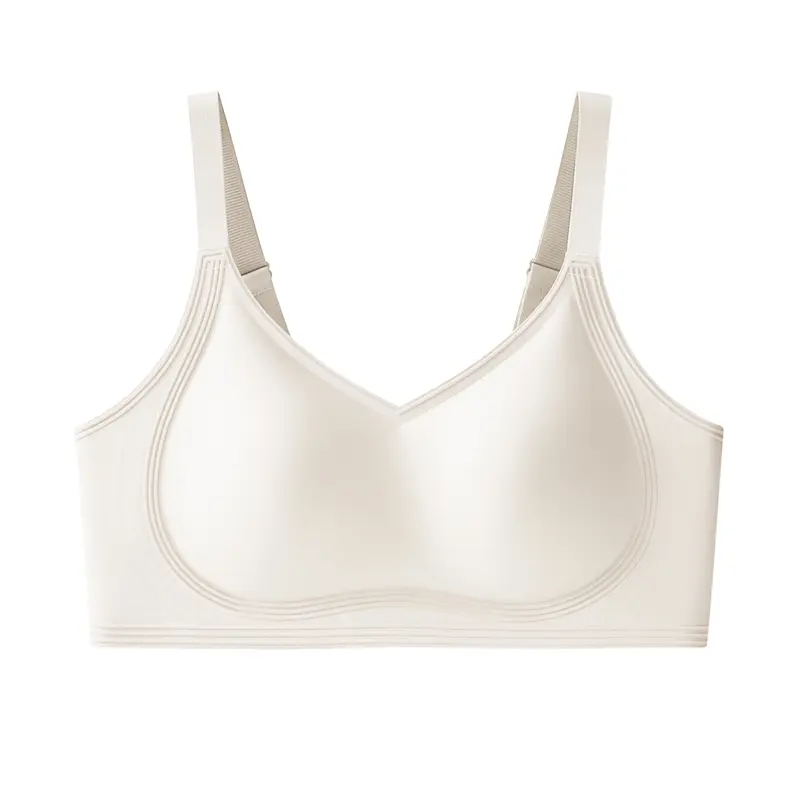 Women's Buttery-Soft Jelly Wireless Bra - Push-Up, Full Coverage, No-Poke Wire, Fleece Support, No-Squash Seamless T-Shirt Style, Adjustable Straps for Lift, Everyday Comfort, Sports Use