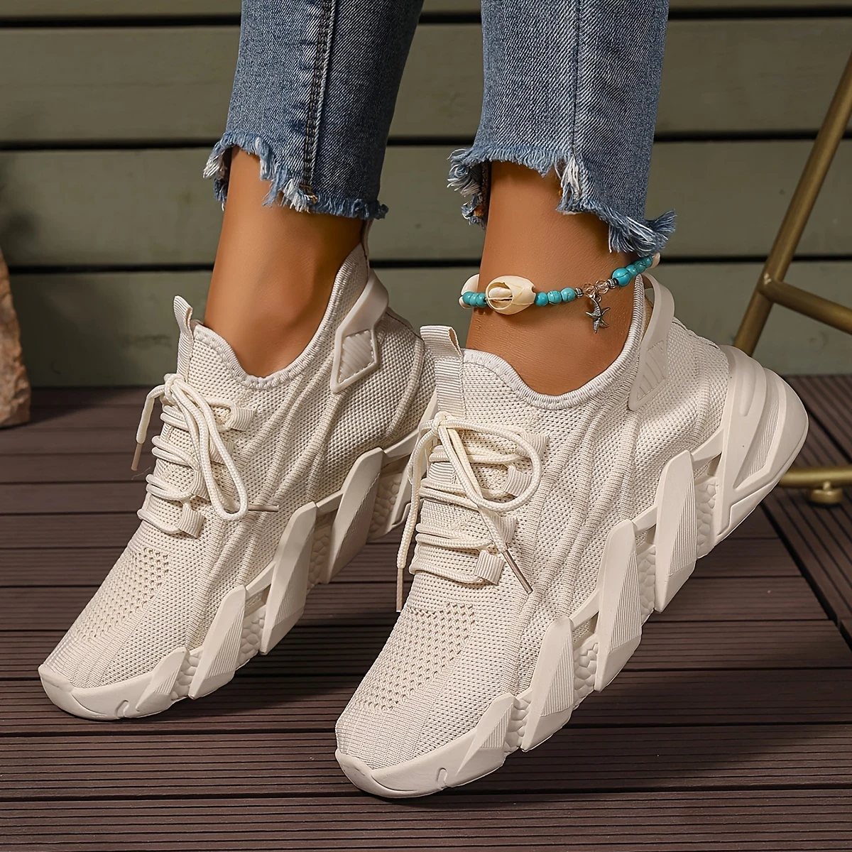 🔥Last Day 49% OFF  Fashion Sneakers with Ultra-Breathable Mesh, Lightweight Comfort, Low-Top Design, Lace-Up Closure