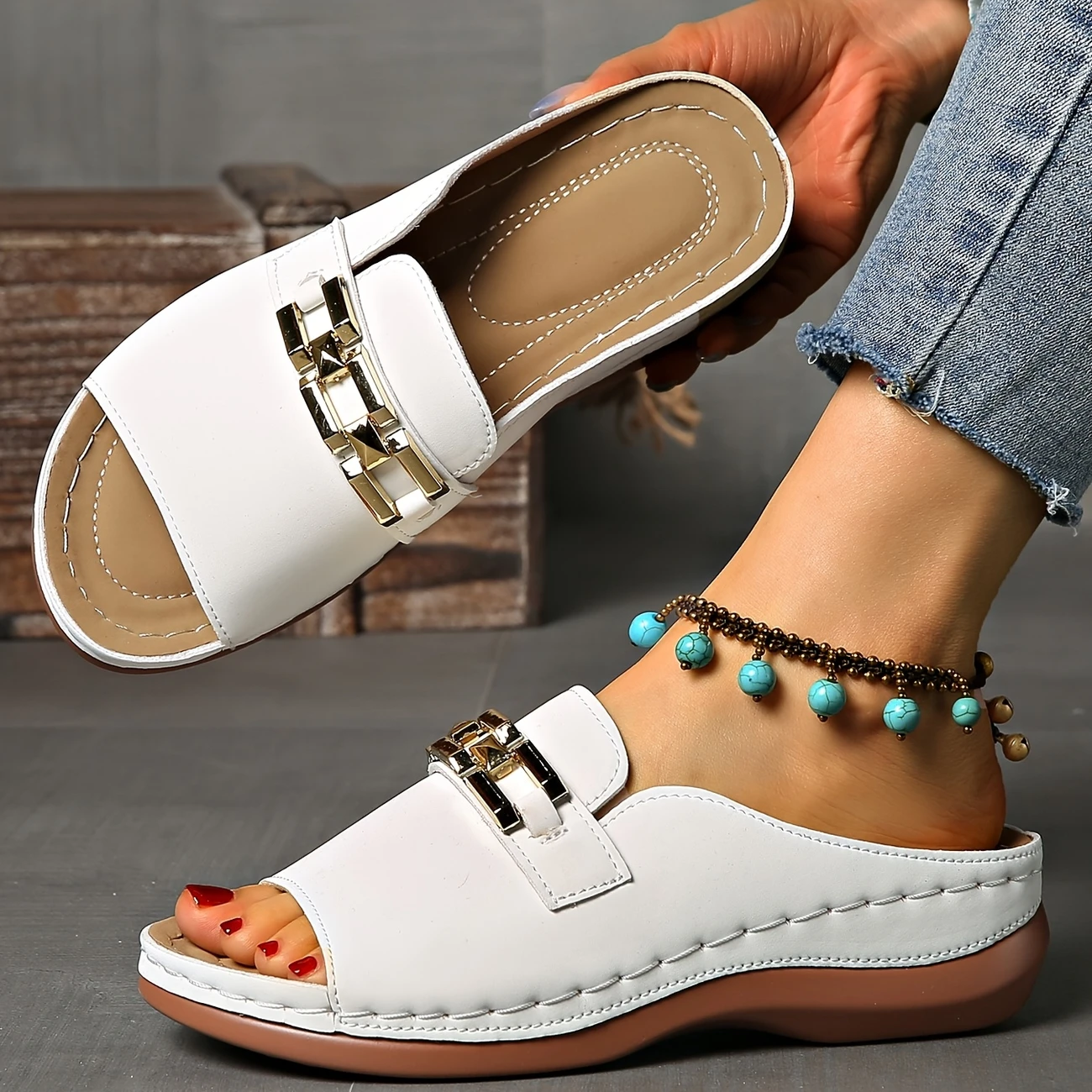 Women'S Summer orthopedic Sandals with Arch Support Comfortable for Travel and Casual Wear