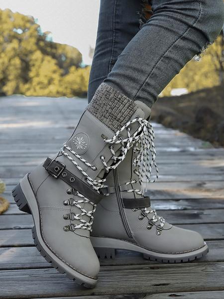 Women's High Heel Fashionable Mid-Calf DesignChelsea Orhtopedic Boots