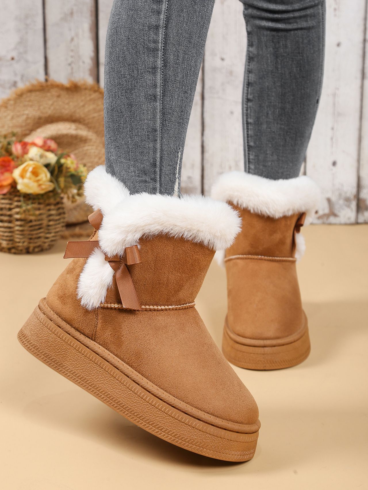 Women's with Thick Orthopedic Non-Slip  Winter Snow Boots