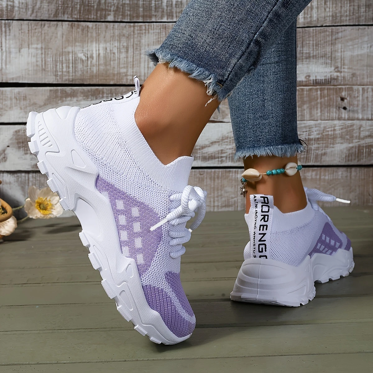 Women's Rose Quartz Knit Athletic Sneakers - Cloud-Like Cushioned Gym Shoes with Arch Support, Non-Slip Lightweight Design for Running Walking Daily Use