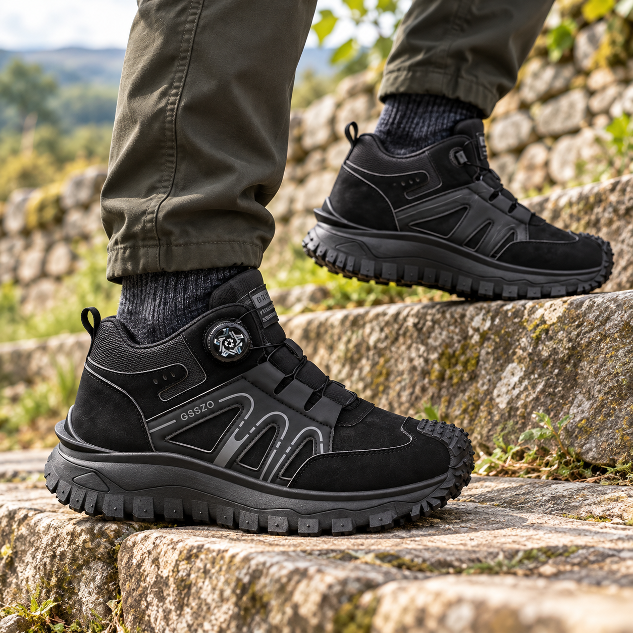 Men's Fashion New Outdoor Hiking Shoes, Good Grip, Breathable and Comfortable, Non-slip and Wear-resistant
