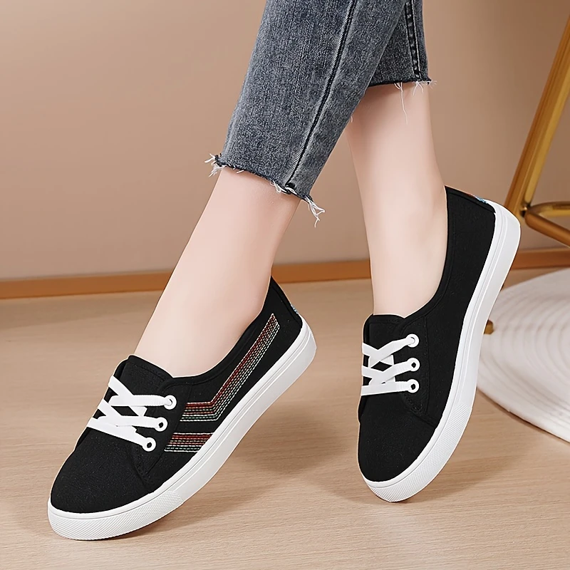 Women'S Flat Fabric orthopedic Shoes, Stylish And Simple Casual Sneakers, Versatile White ShoesEasy to Slip On. 