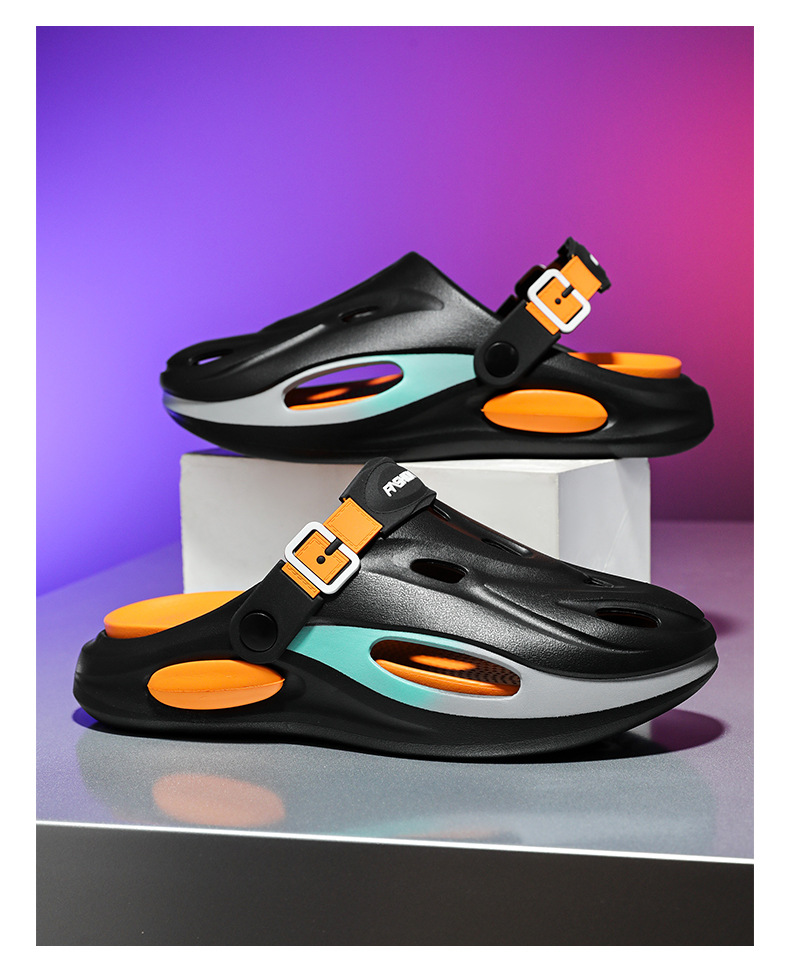 Women's Trendy Colour Block Hollow Out Breathable Comfy Non Slip Durable EVA Soft Sole orthopedic Slippers