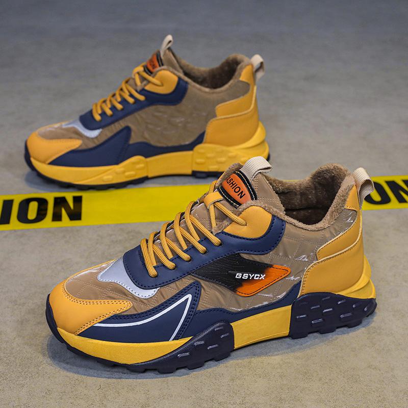 2025 Winter New Men's Outdoor Waterproof and Cold proof Mid top Fashion Sports Shoes, Walking Shoes with Thick Velvet and Warm Cotton Shoes, Work Snow Boots