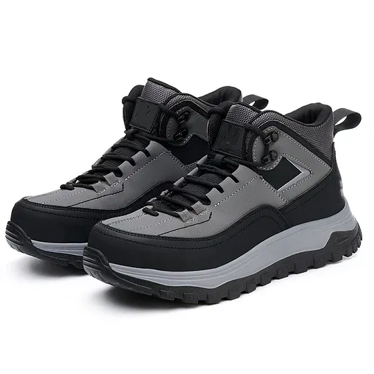 (⏰Limited Time Sale 70% OFF) Men's Orthopedic Protective Hiking/Work Boots - Waterproof, Slip-resistant, Impact-resistant, Puncture-resistant - Wide toe box, Arch Support, Ankle Support