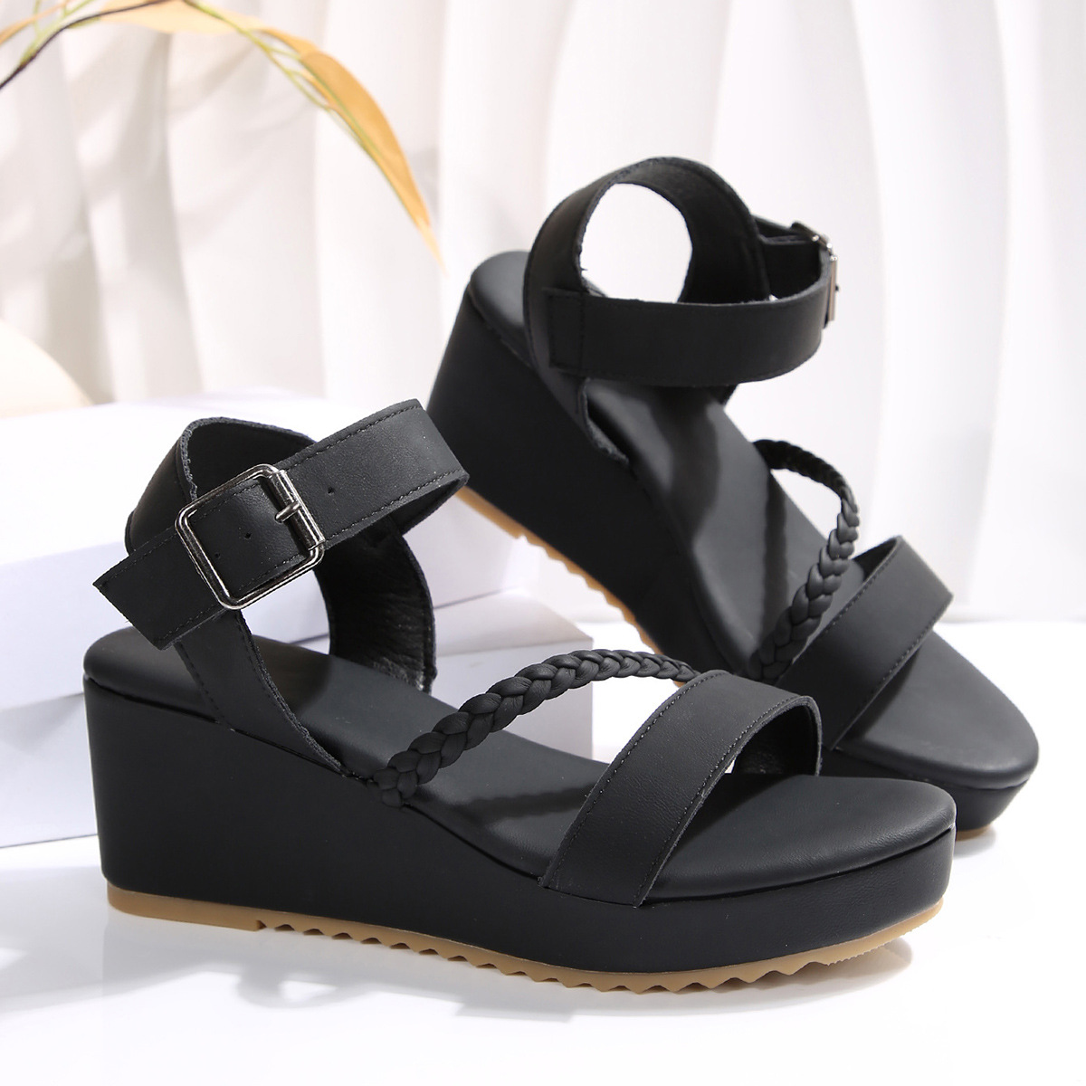 Summer Comfortable Fashion Versatile Easy Fairy Style Wedge Sandals