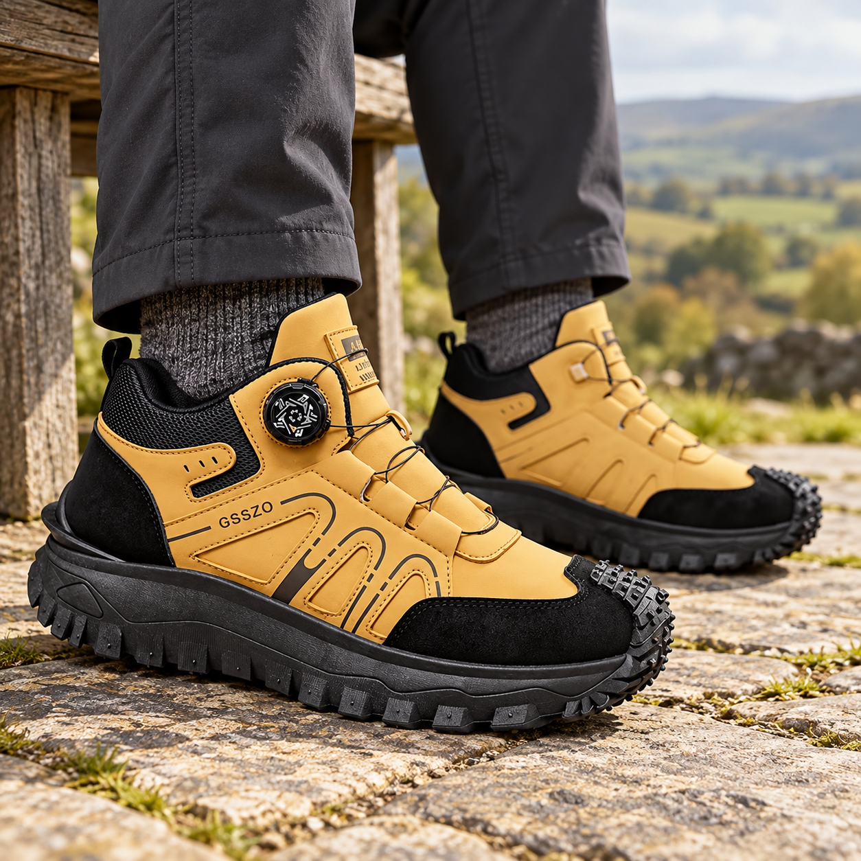 Men's Fashion New Outdoor Hiking Shoes, Good Grip, Breathable and Comfortable, Non-slip and Wear-resistant