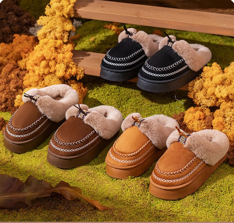 NEW FASHION WOMEN'S WARM PLUS VELVET THICK COTTON SHOES WINTER  Slippers Orthopedic Sliper