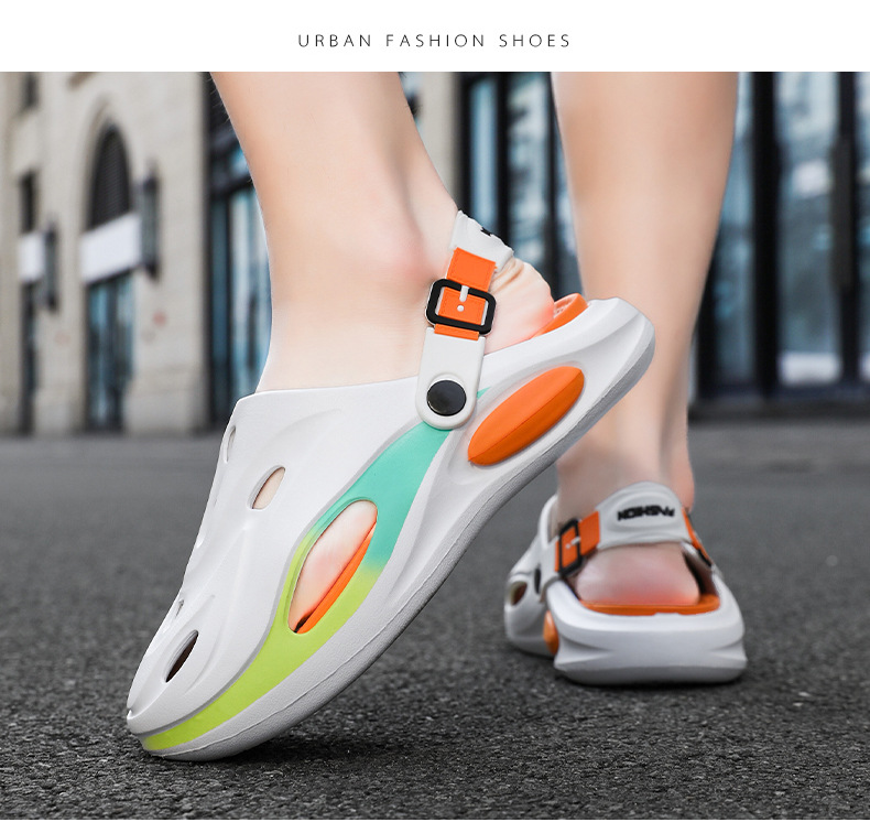 Women's Trendy Colour Block Hollow Out Breathable Comfy Non Slip Durable EVA Soft Sole orthopedic Slippers