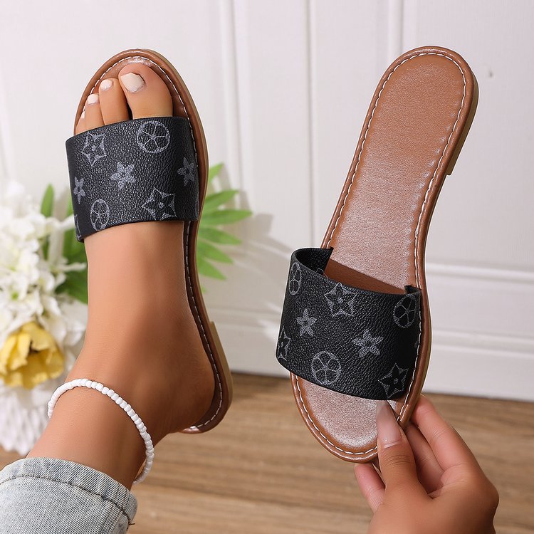 Women's Flat Sandals Comfortable Slip-On Slides