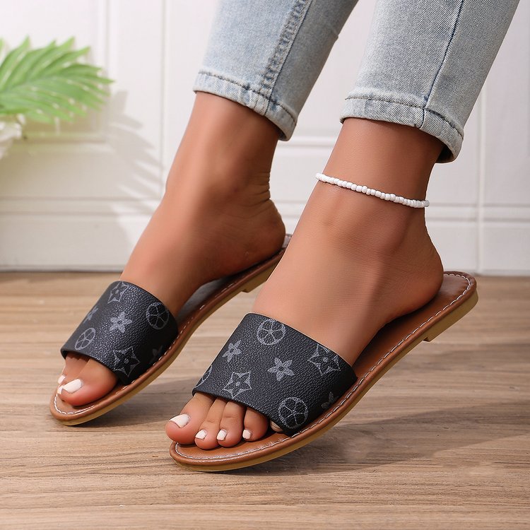 Women's Flat Sandals Comfortable Slip-On Slides