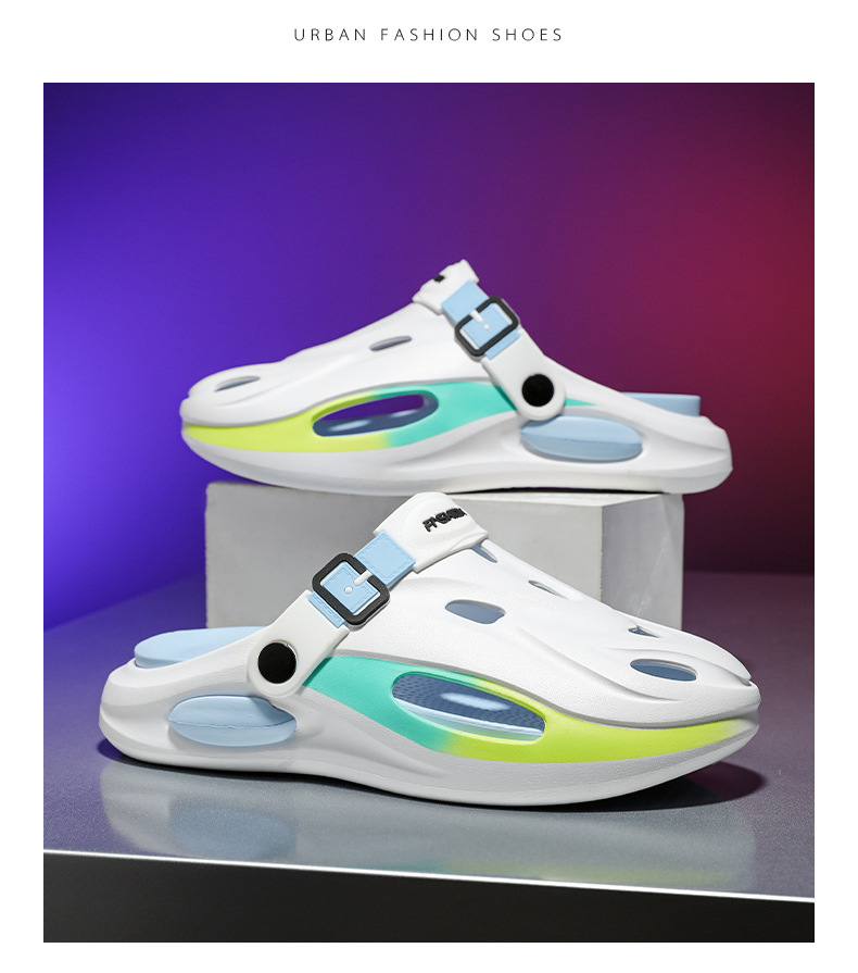 Women's Trendy Colour Block Hollow Out Breathable Comfy Non Slip Durable EVA Soft Sole orthopedic Slippers