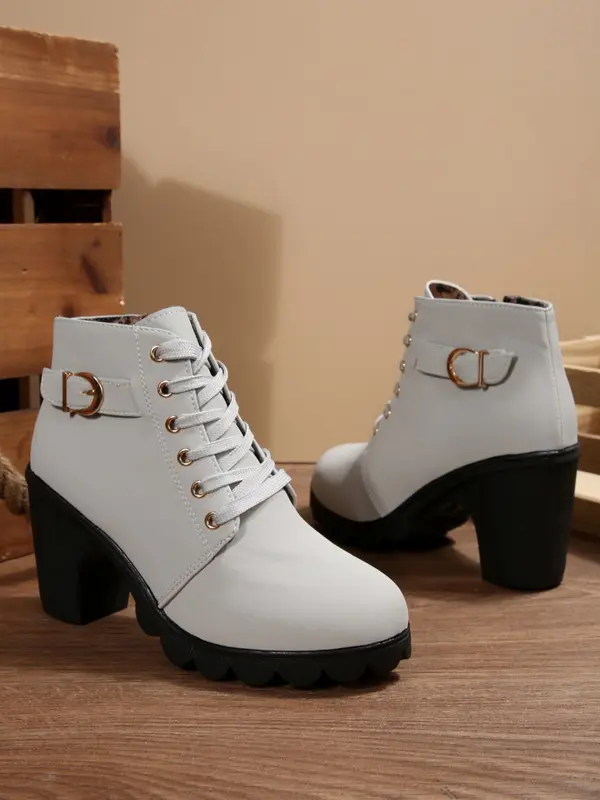 Women'S Chunky Heel Orthopedic Ankle Boots 