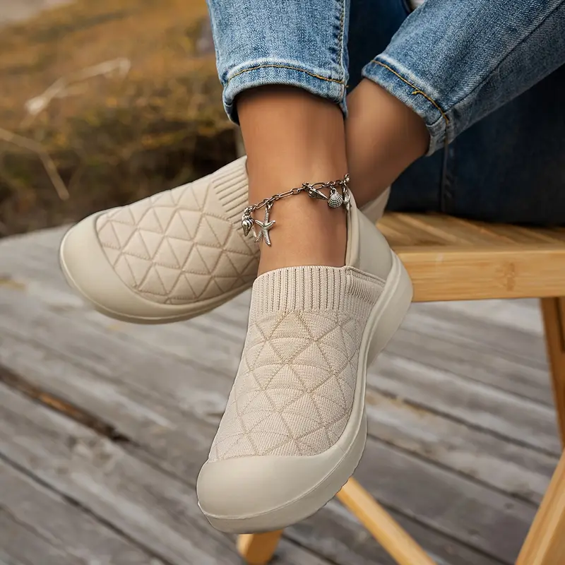 Women'S Lightweight Slip-On Orthopedic Sneakers,Durable Rubber Sole