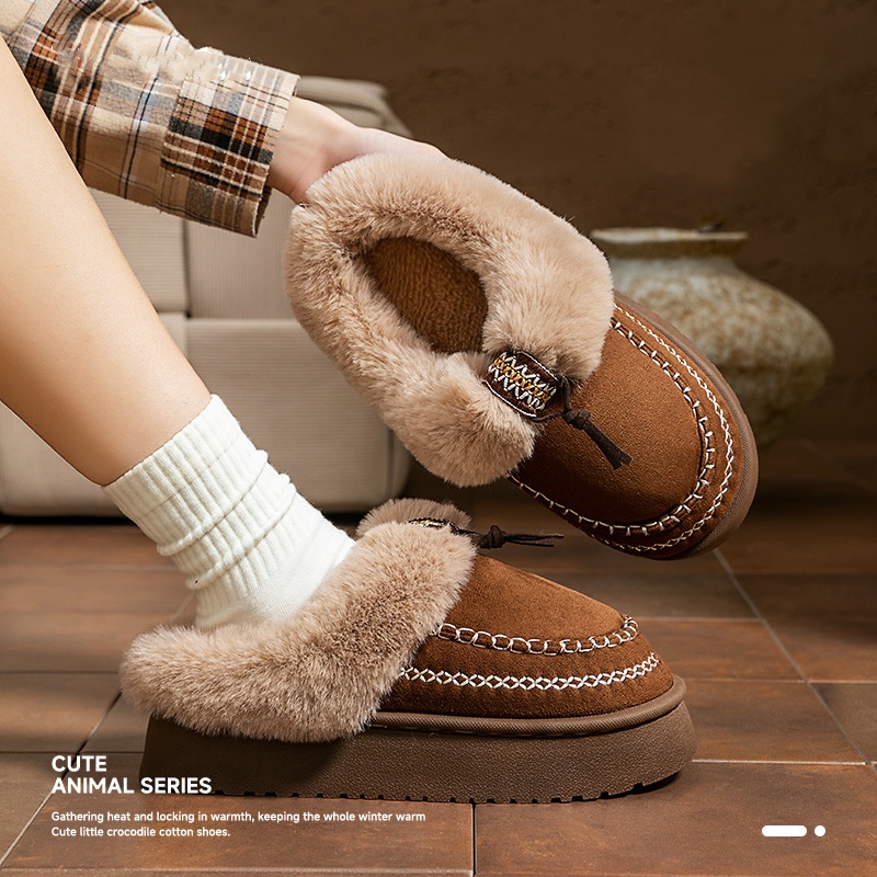 NEW FASHION WOMEN'S WARM PLUS VELVET THICK COTTON SHOES WINTER  Slippers Orthopedic Sliper