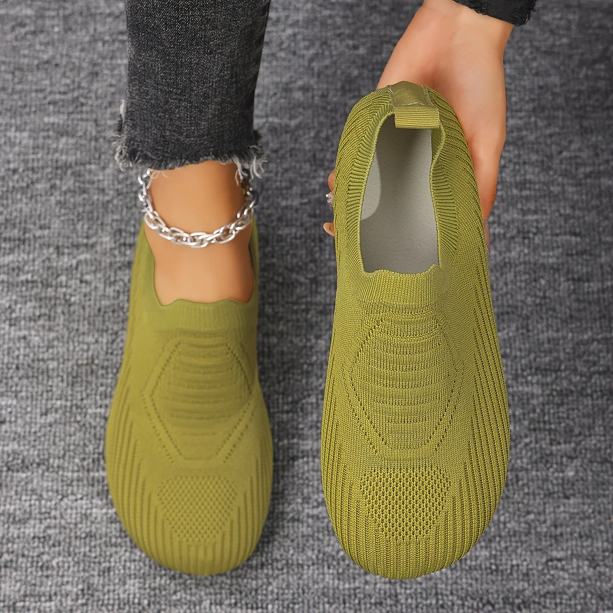 Breathe Easy, Walk Easy: Women's Slip-On Knit Mary Jane Flats - All-Season Comfort Shoes (Lightweight, Hand Washable, Soft Sole)