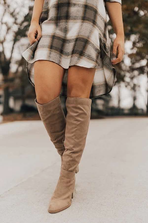 Fashionable Solid Color Pointed Toe Chunky Heel Boots