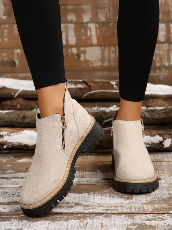 Women's Fashionable Solid Color Orthopedic Ankle Boots