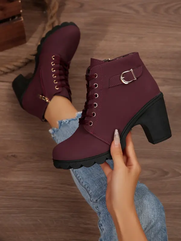 Women'S Chunky Heel Orthopedic Ankle Boots 