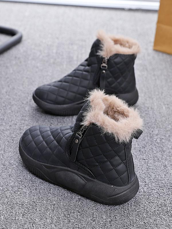 NEW THICK SOLE WOMEN'S SHOES FLEECE LINED FASHION WARM SHORT BOOTS