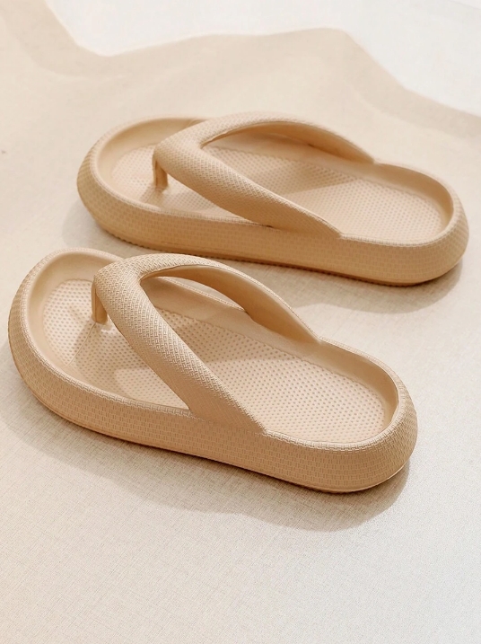 Summer Beach Vacation Sandals, Thick Sole Non-Slip Plastic Slippers, Minimalist Casual Flip Flops, DIY White Floral Decor Slides, Mother's Day Gift