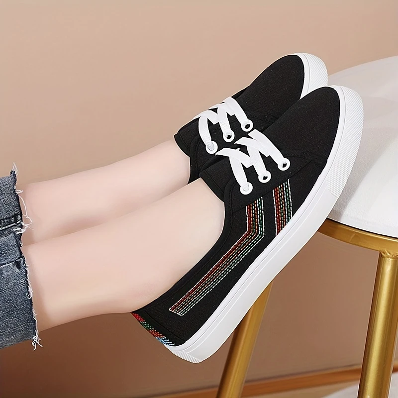 Women'S Flat Fabric orthopedic Shoes, Stylish And Simple Casual Sneakers, Versatile White ShoesEasy to Slip On. 