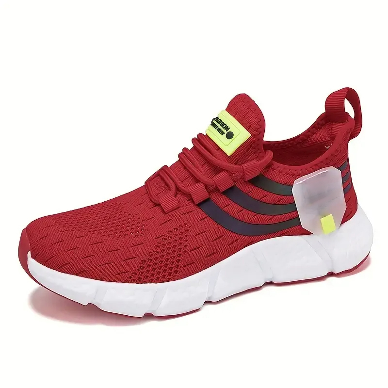 Men's High Elasticity Running Shoes with Popcorn Sole TPR Outsole - Ultra-Lightweight Breathable Mesh Athletic Sneakers for Gym