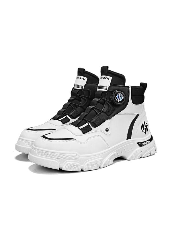 Men's High-Top British Style Work Anti-Slip Durable Shoes，hiking boots 