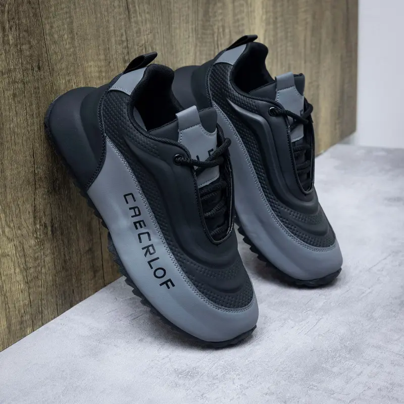 Men's Lace-Up Casual Breathable Height-Increasing Thick Sole Sports Shoes