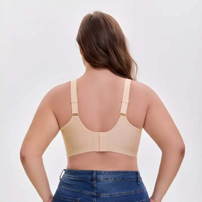 Women's Buttery-Soft Jelly Wireless Bra - Push-Up, Full Coverage, No-Poke Wire, Fleece Support, No-Squash Seamless T-Shirt Style, Adjustable Straps for Lift, Everyday Comfort, Sports Use