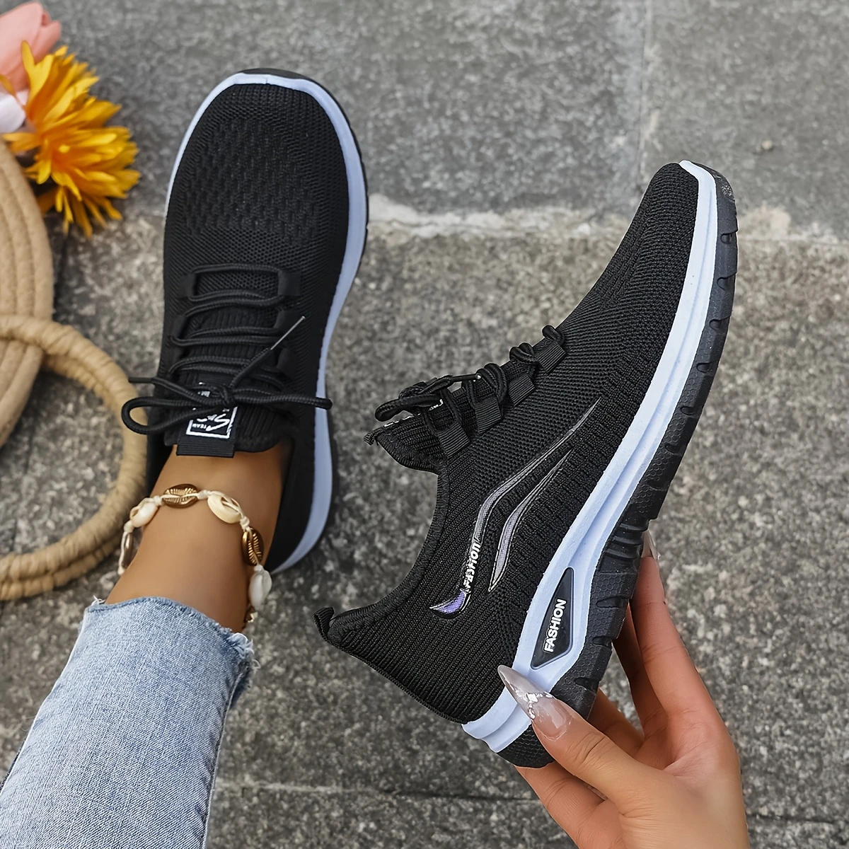 Women'S orthopedic Casual Athletic Sneakers , Casual Athletic Shoes | Laceup Sneakers | Non-Slip Soles, Cute Shoe