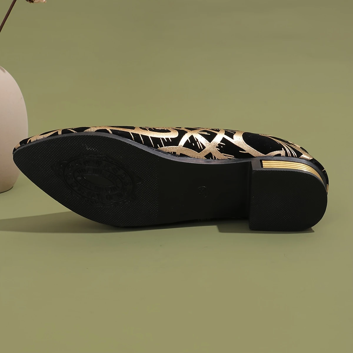 Fashion Women's Shoes, Low-heeled Single Shoes, Ladies' Stylish Single Shoes, Printed Four-season Low-heeled Trendy Women's Shoes