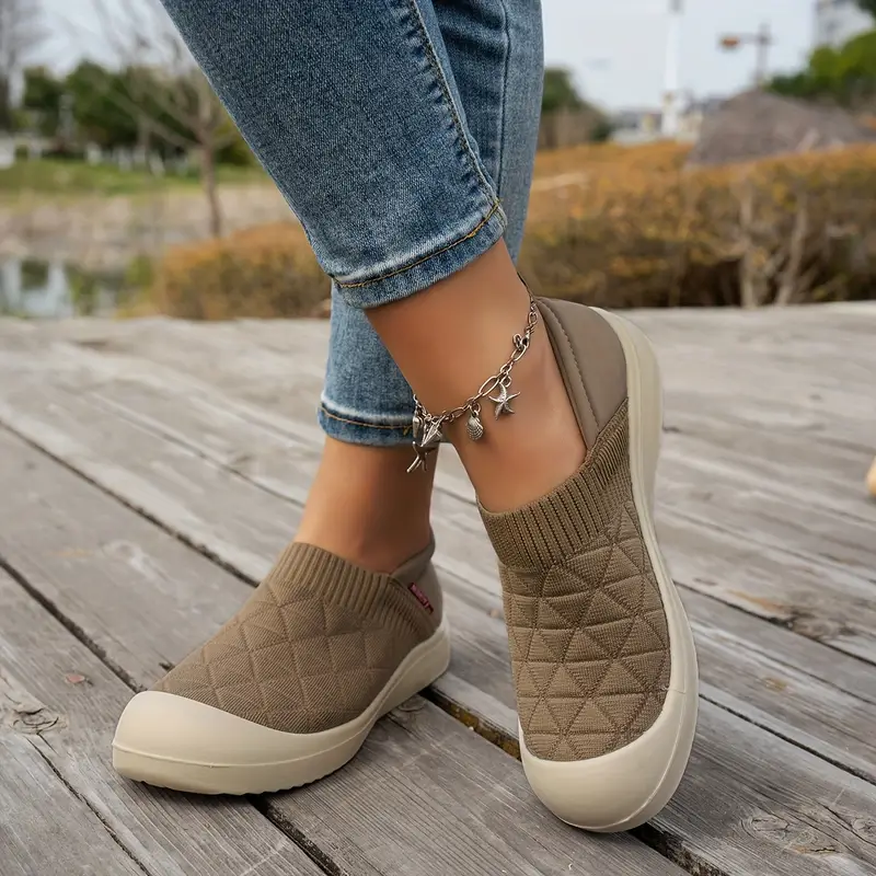 Women'S Lightweight Slip-On Orthopedic Sneakers,Durable Rubber Sole