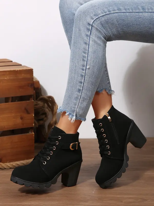 Women'S Chunky Heel Orthopedic Ankle Boots 