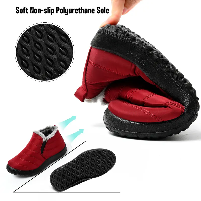 🔥Last Day 60% Women's Winter Cotton Slippers, Snow Boots, Short Boots Fur Liner for Warmth and Insulation Anti-Slip Short Boots 