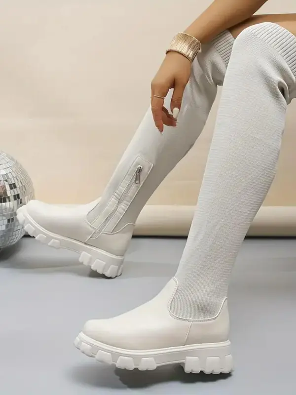 FASHIONABLE WOMEN'S SOLID OVER THE KNEE BOOTS