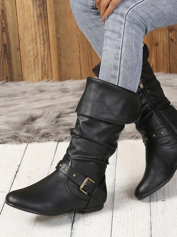 Women's  Mid-Calf Fashionable Warm For Fall & Winter Boots 