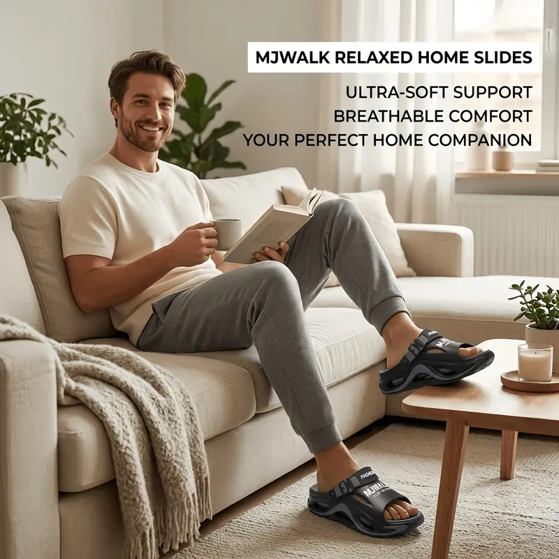 VA Slippers 5cm Height Sandals No Odor Arch Support Indoor & Outdoor Anti-Slip Lightweight for Daily Use