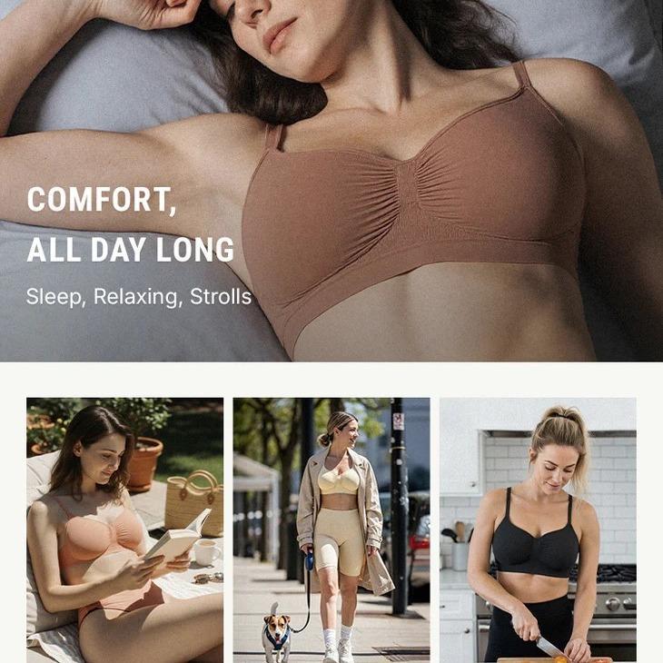 Women's Wireless Bra Comfort Bralettes No Underwire Unlined Cami Bra Seamless Tshirt Bras Sports Bra Bralette