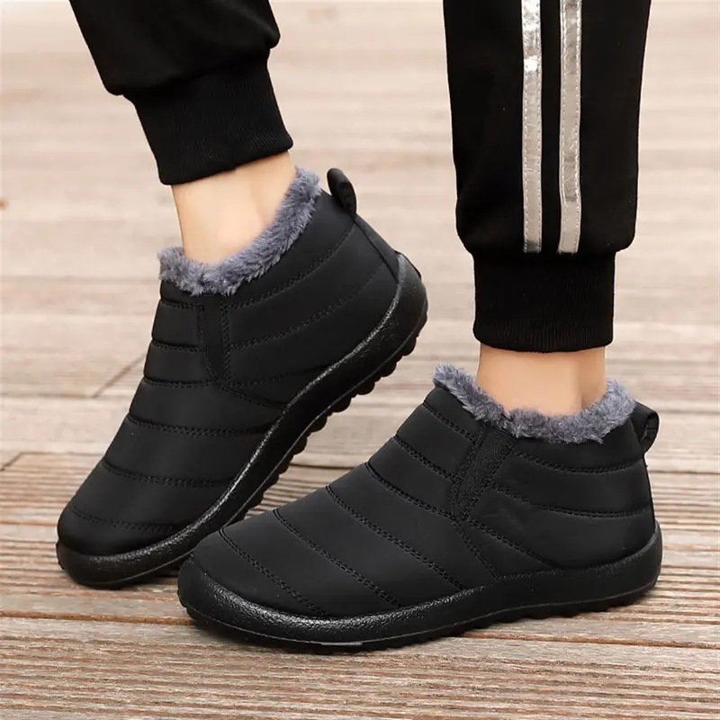 🔥Last Day 60% Women's Winter Cotton Slippers, Snow Boots, Short Boots Fur Liner for Warmth and Insulation Anti-Slip Short Boots 