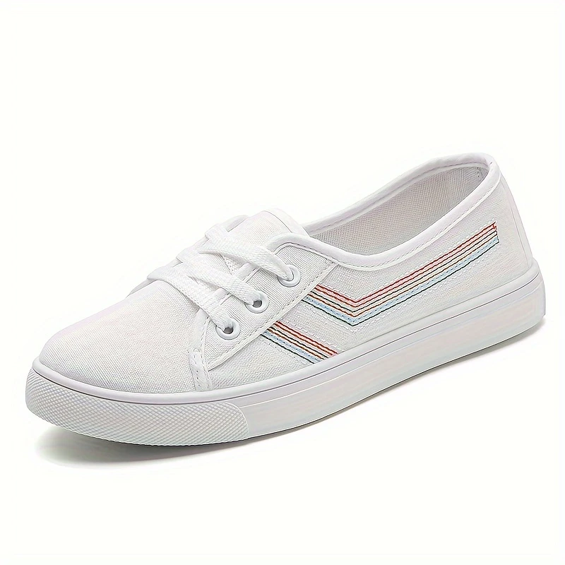 Women'S Flat Fabric orthopedic Shoes, Stylish And Simple Casual Sneakers, Versatile White ShoesEasy to Slip On. 