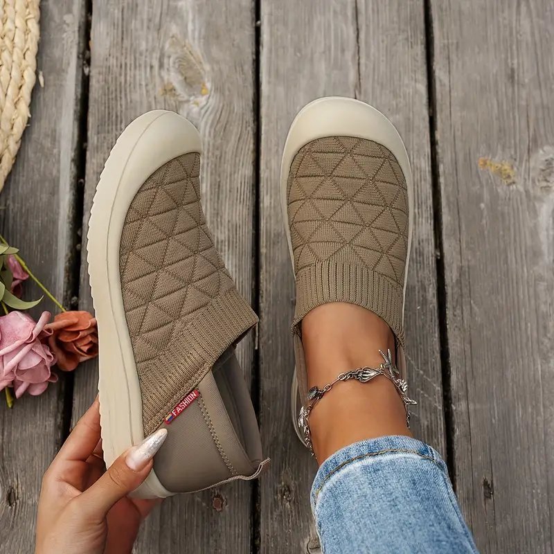 Women'S Lightweight Slip-On Orthopedic Sneakers,Durable Rubber Sole